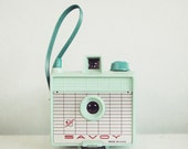 Mint vintage savoy camera photo, still life photograph, retro art, mint decor, camera photography - The Savoy