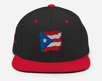 Snapback Hut mit Pupertorica Flagge – Gestickte PR Pride – Snapback Cap für Unisex Streetwear