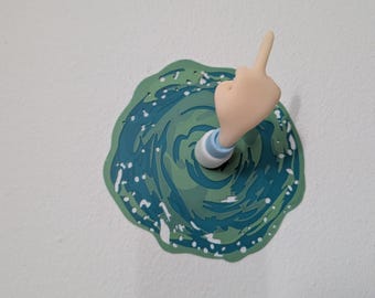 Rick und Morty Portal Wanddekoration Sammlerstück für Nerds