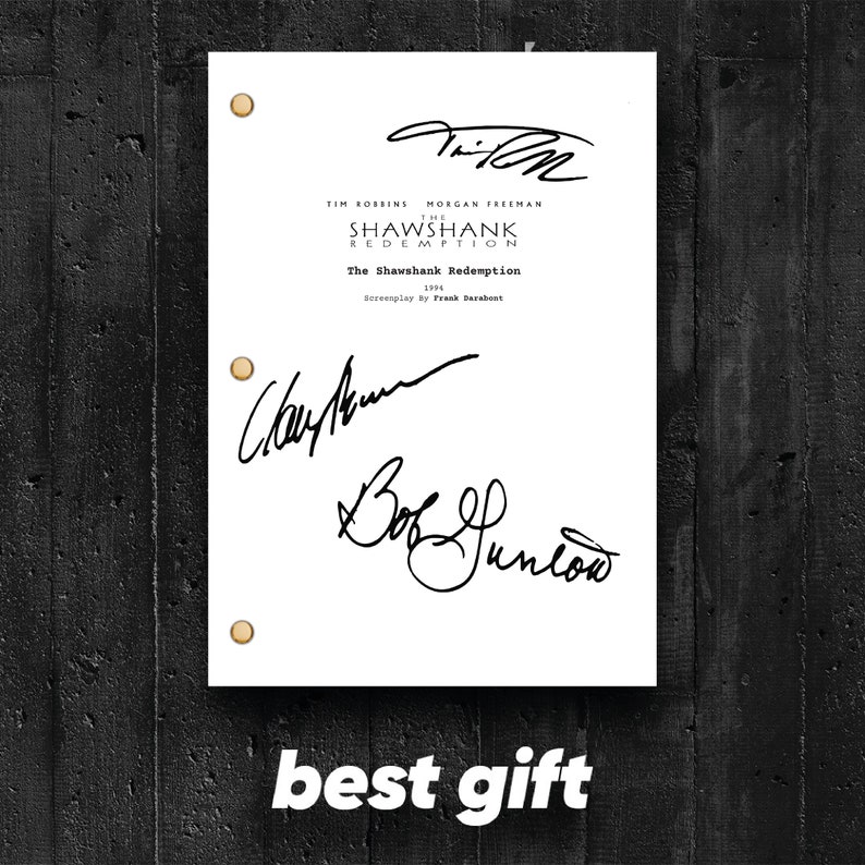 The Shawshank Redemption Movie Script With Copy Signed Autographs Film ...