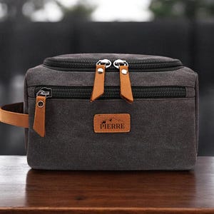 Trousse de toilette personnalisée, Trousse de voyage personnalisable, Cadeau pour papa, Idée cadeau personnalisée, fête des pères