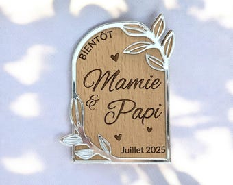 Magnete personalizzato per annunciare la gravidanza ai nonni, annuncio ai nonni, regalo per i nonni, annuncio di gravidanza ai nonni, zia, zio