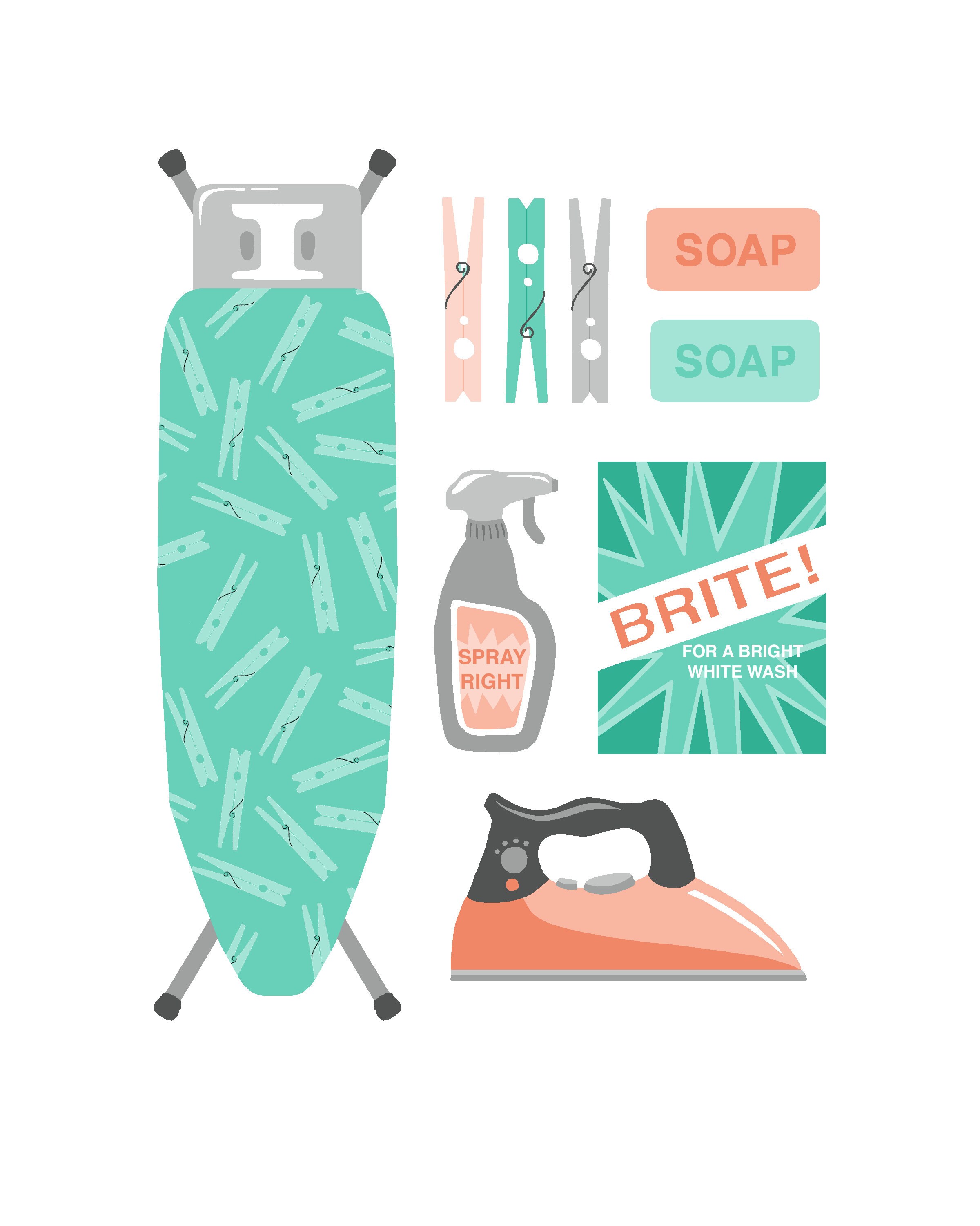 Waschküche Kunstwerk gedruckte Kunst Interieurs Waschen Tag | Etsy