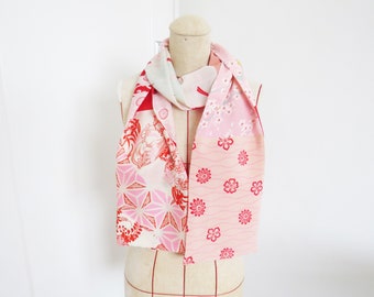 Kimono scarf, silk scarf, Japanese kimono scarf, vintage kimono scarf, gifts for her, decorative scarf, silk scarf, gifts for women, scarves