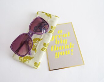 Butterfly Glasses Case: Padded Cotton Soft Case