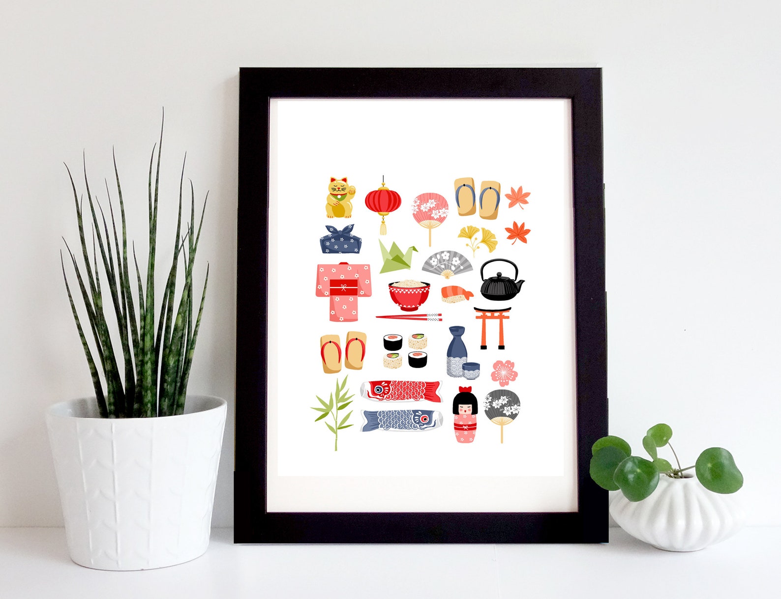 Japanese icons artwork