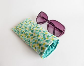 Lot De 2 Étuis à Lunettes GOTRUST - Coque Rigide Floral, Intérieur Velours, Avec Chiffon Nettoyage