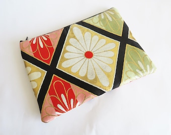 Bolso de mano, tela obi japonesa vintage, bolso de noche decorativo