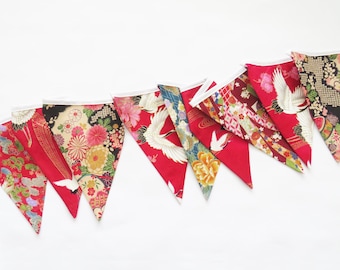 Banderines de algodón elaborados con tejidos de algodón japoneses