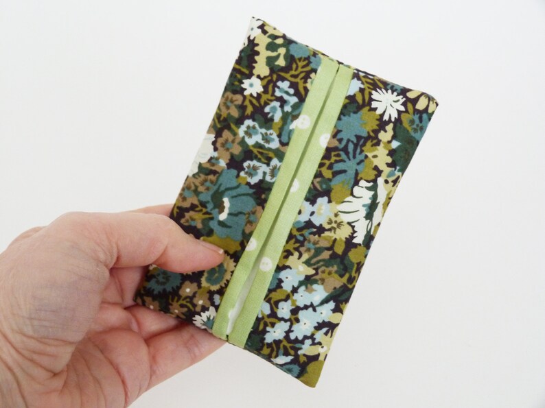 get well soon gift floral gift gifts for her Liberty floral fabric Liberty floral tissue holder green and black cotton floral print
