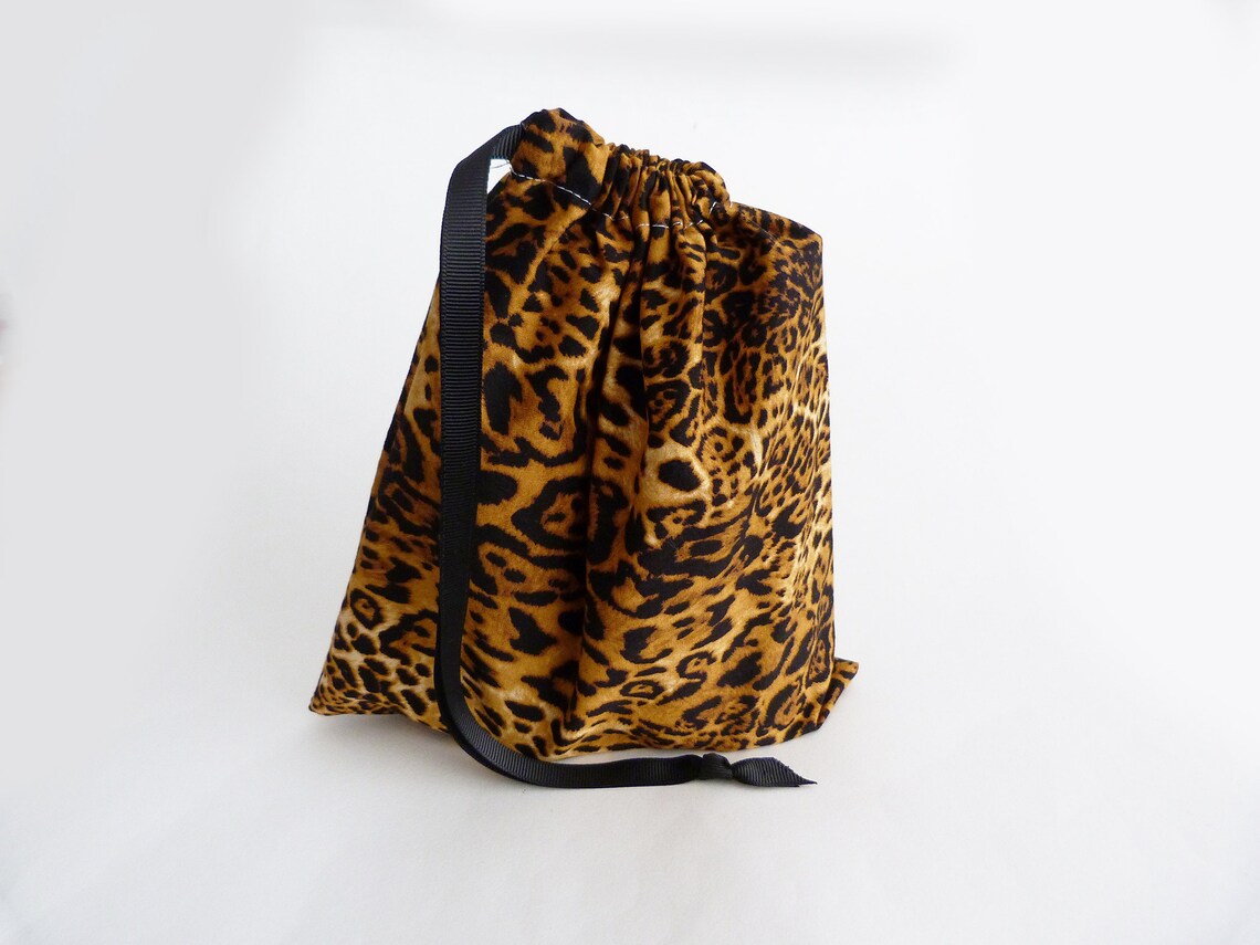 Animal Print Gift Bags Set of Three Cotton Animal Print Bags Etsy
