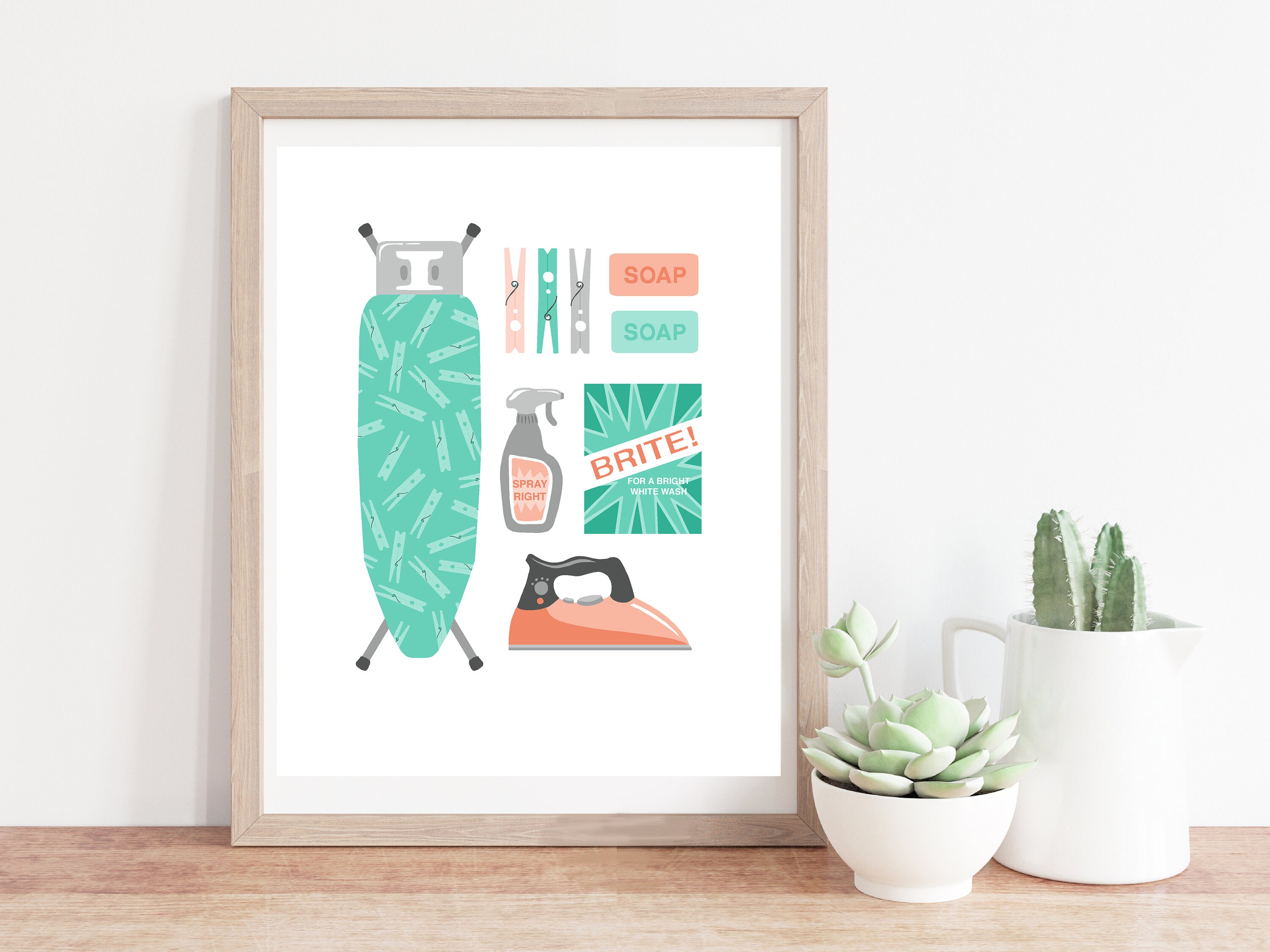 Laundry Room Artwork Printed Art Interiors Wash Day Etsy