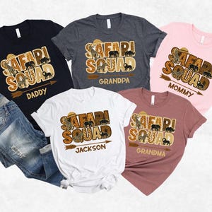 Custom Safari Squad Shirt, Family Vacation Shirts, Zoo Shirt, Safari Guide Shirt, Safari Trip Shirt African Safari,Safari Birthday Trip Tee