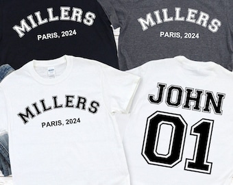 Personalized Name And Number Shirts, Custom Couples Shirt, Custom Summer Shirt, Custom Shirt, Personalized Family Matching, Group Vacation