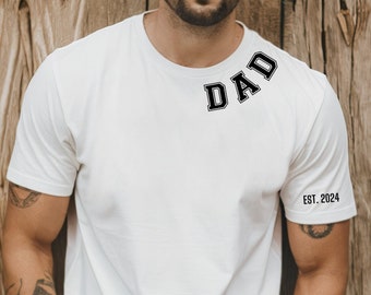 Minimalist Dad Shirt, Dad Est Shirt, Personalized Gift for Dad Gift, Fathers Day Gift, New Dad Tshirt, Dad to be Gift, Custom Dad Tshirt