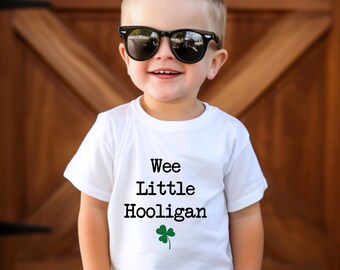 Wee Little Hooligan Toddler Shirt, St Patrick&#39;s Day Kids Shirt,Irish Shamrock Shirt,Funny Irish Toddler Shirt,St Patrick&#39;s Day Toddler Shirt