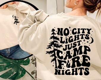 Hiker Camping Sweatshirt, Hiking Gift Outdoors, RV Camping Gift, Forest Sweatshirt For Nature Lover, Wild Life Gift For Adventure Lover