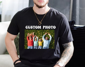 Custom Birthday Photo Shirt, Custom Dad Shirt For Fathers Day, Make Your Own Shirt, Custom T-shirt, Custom Birthday Gift, Personalized Gift