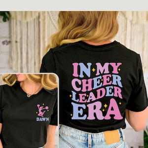 In My Cheerleader Era Shirt, Cheerleader Gift Shirt, Custom Name Cheerleader Shirt, Dance Shirt, Back To School Kids Tee, Custom Cheer Shirt