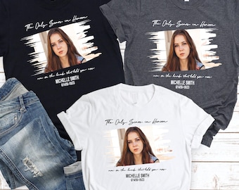 Personalized Memorial Photo Shirt, Christian Memorial Shirt,Rest In Peace Memory Shirt,Custom Funeral Photo Shirt, Remembrance Shirt,Rip Tee