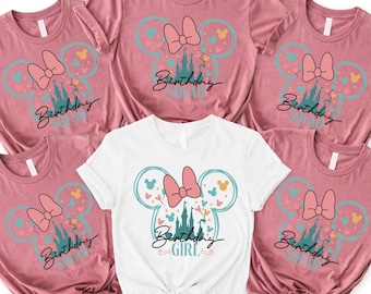 Disney Birthday Girl Shirt, Disney Birthday Squad T-shirt, Disney Birthday Party Shirt, Disney Birthday Shirt, Minnie Mouse Birthday Shirt
