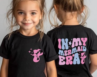 In My Mermaid Era Shirt, Retro Kids Shirt, Cute Mermaid Shirt, Cute Toddler Gifts, Mermaid Birthday Girl Gift, Mama's Little Girl Shirt