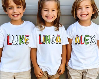 Custom Kids Name Shirt, Custom Back To School Kids Shirt,First Day Of School Toddler Shirt,Back To School Kid Shirt With Name,School Toddler