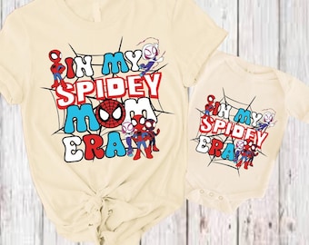 In my Spidey Mom Era Shirt, Funny Mother's Day Shirt, Disney Spider Mama Tee, Spider Women T-Shirt, Spider Mommy Shirt, Mom And Me Shirt