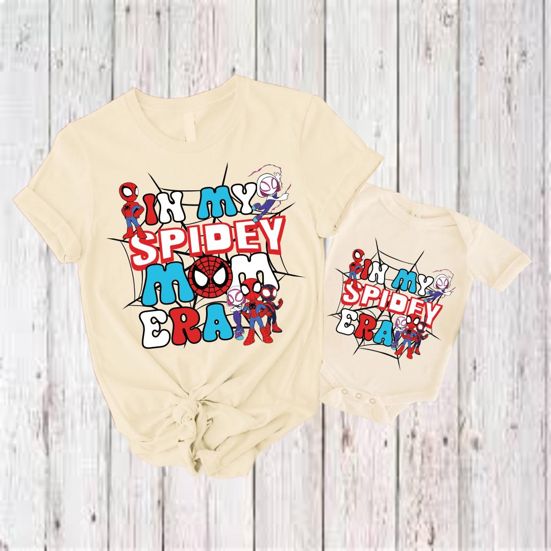 In my Spidey Mom Era Shirt, Funny Mother's Day Shirt, Disney Spider Mama Tee, Spider Women T-Shirt, Spider Mommy Shirt, Mom And Me Shirt