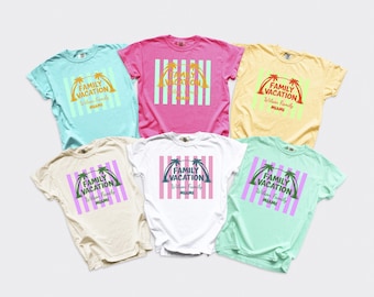 Personalized Family Trip Shirt, Comfort Colors Matching Summer Vacation Tee, Summer 2026 Cruise Group Tee,Custom Beach Family Reunion Shirt