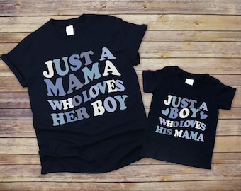 First Mother's Day Mommy and Me Shirts, First Mother's Day Gift, Matching Mother Son Shirts, Baby Boy Mama Mini Shirts Mommy and Me Outfits