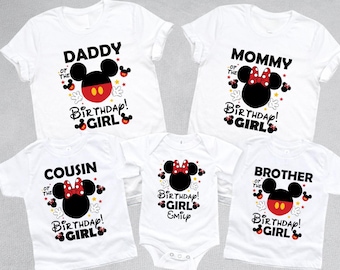 Personalized Mickey Mouse Birthday Family Shirts, 1st Birthday Girl Tee, Birthday Boy Tee, Birthday Boy Shirts, Custom Mickey Shirt for Boys
