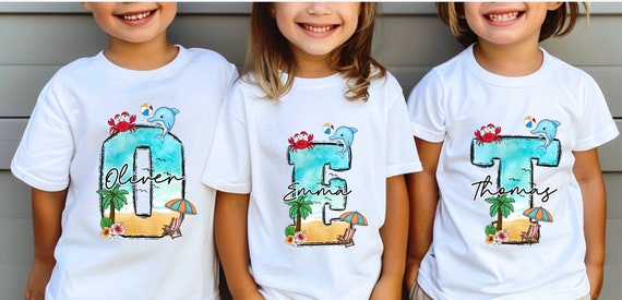 Personalized Kid Summer Shirts, Vacation Shirts for Kids, Kids Beach Shirts For Summer Time, Custom Kid Vacation Shirts, Kid Vacation Tees
