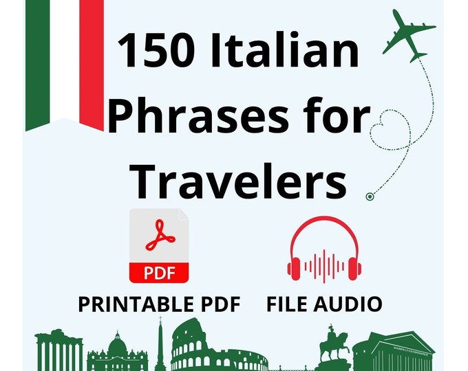 150 Useful Italian Phrases for Travelers With File Audio | Learn Italian Pronunciation ...