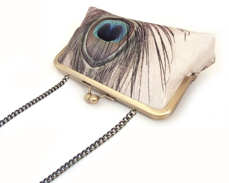 feather clutch purse