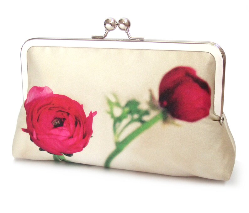 cerise pink clutch bag