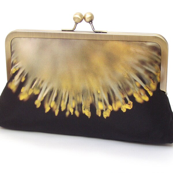Yellow Floral Chain Clutch