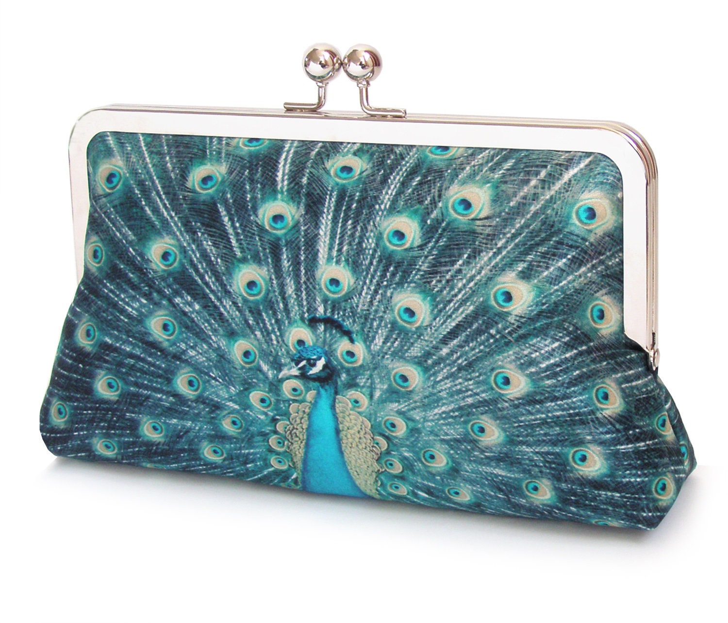 Peacock Eye Feathers Coin Purse