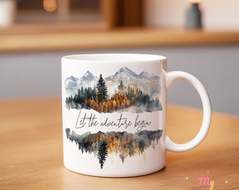 Mountain Forest Mug | Adventure Mug | Mountain Forest Lover Gift | Coffee Cup | Birthday Gift for Nature Lovers