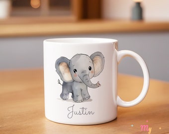 Elephant Mug Personalized Elephant Mug Cute Elephant Gift Elephant Coffee Mug Elephant Coffee Cup Elephant Tea Cup Ceramic Mug Gift For Kids
