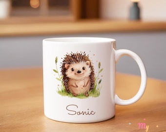 Cute Hedgehog Mug Personalized Hedgehog Mug Custom Hedgehog Coffee Mug Hedgehog Coffee Cup Hedgehog Tea Cup Ceramic Hedgehog Mug For Kids