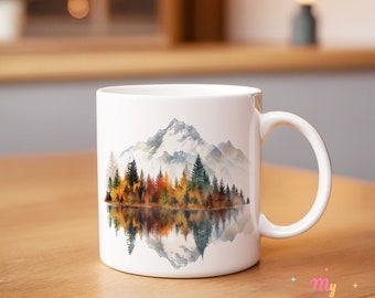 Mountain Forest Mug | Outdoor Adventure Mug | Mountain Forest Lover Gift | Nature Coffee Cup | Birthday Gift for Nature Lovers