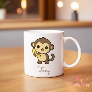 Monkey Mug Personalized Monkey Mug Custom Monkey Mug Monkey Coffee Mug Monkey Coffee Cup Monkey Tea Cup Ceramic Monkey Gift For Kids