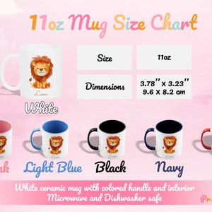 Lion Mug Personalized Lion Mug Custom Lion Mug Gift Ceramic Lion Mug Lion Coffee Mug Lion Coffee Cup Lion Tea Cup Ceramic Mug Gift For Kids, Ceramic Cute Lion Mug With Custom Name, Lion Mug For Kids, Personalized Name Childrens Cup, Birthday Gift