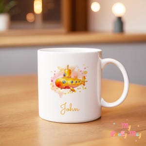 U-Boot-Becher, personalisierter U-Boot-Becher, U-Boot-Kaffeebecher, U-Boot-Kaffeetasse, U-Boot-Teetasse, Keramik-U-Boot-Becher, Geschenk für ihn