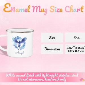Angel Over The Clouds Mug Personalized Angel Mug Angel Coffee Mug Angel Coffee Cup Angel Tea Cup Enamel Angel Wings Mug Gift For Kids Illustration Of An Angel Flying Over The Clouds, Heaven Mug, Rest In Peace Mug.