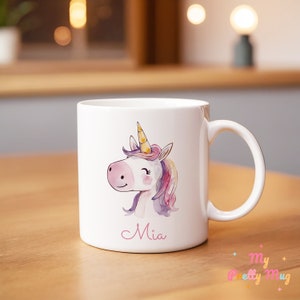 Eenhoorn mok Gepersonaliseerde aangepaste naam mok Keramische Eenhoorn mok Eenhoorn koffiemok Eenhoorn koffiekopje Eenhoorn theekopje Keramische mok Cadeau voor kinderen
