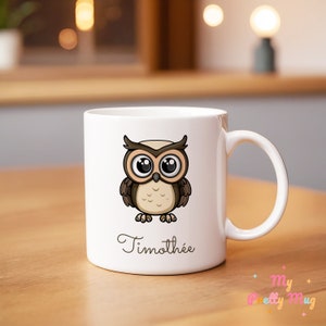 Owl Mug Personalized Owl Mug Custom Name Owl Mug Gift Ceramic Owl Mug Owl Coffee Mug Owl Coffee Cup Owl Tea Cup Ceramic Mug Gift For Kids
