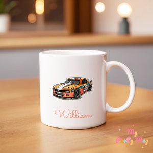 Race Car Mug Personalized Race Car Mug Race Car Gift Mug Race Car Coffee Cup Gift Race Car Tea Cup Race Car Tea Mug Ceramic Mug Gift For Him