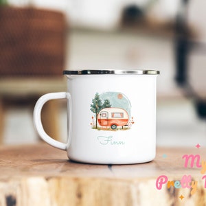 Caravan Mug Personalized Caravan Mug Caravan Coffee Mug Caravan Coffee Cup Caravan Tea Cup Trailer Mug Enamel Caravan Mug Gift For Him